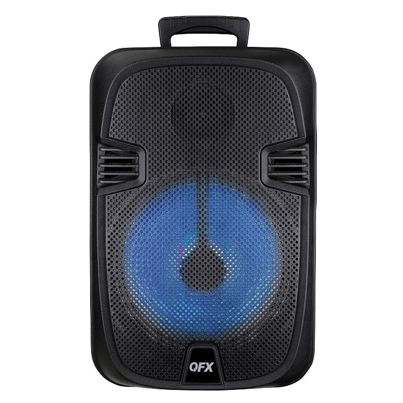 QFX® PBX-1206SM 12-In. 21-Watt True Wireless Stereo Bluetooth® Rechargeable Speaker with Wired Microphone and Stand, 2 of 7
