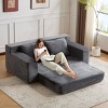 Modern Loveseat Sofa with Reversible Cushions and 2 Pillows , Deep Seat Couch Bed for Living Room, Bedroom, or Apartment-Tanpinhause - 3 of 4