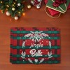 Unique Bargains Christmas Place Mats Linen Red Green White 13"x17.7" 2Pcs - 2 of 4