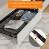 Kumasinova Queen/King Bed Frame with Upholstered Headboard,Bed Frame Queen/King Size with Charging Station&LED Light,Bed Frames with Rivet for Adults - 4 of 4