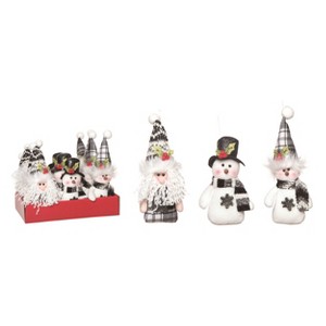 Transpac Polyester 5.5 in. White Christmas Plush Friends in Display Set of 12 - 1 of 2