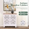 Captiva Designs Distressed Hollow-carved Accent Storage Sideboard Buffet Cabinet with Solid Wood Legs for Living Room Entryway Foyer - 3 of 4