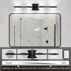 VYNXARIA Black Wall Lights, 30" Minimalist 4-Light Vanity Fixture with Crystal Sand Shades for Bathroom and Mirror Decor - 2 of 4