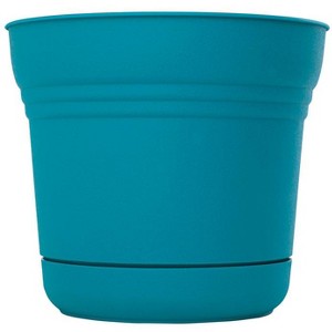 Bloem Saturn 6.5 in. H X 7 in. D Resin Planter Bermuda Teal - 1 of 1