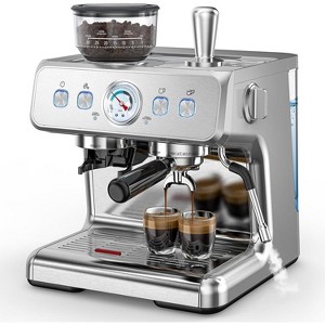 ZAFRO Espresso Machine 15 Bar, Semi-Automatic Espresso Maker with Bean Grinder & Milk Frother Steam Wand, 75 Oz Removable Water Reservoir - 1 of 4