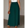 Coolmee Womens Plus Size Wide Leg Pants Casual Elastic High Waist Flowy Pants Drawstring Palazzo Pants with Pocket - 3 of 3