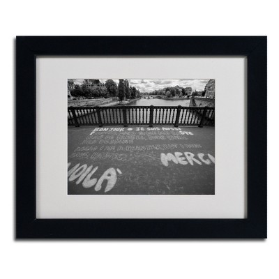 Trademark Fine Art -Yale Gurney 'Paris Bonjour Merci' Matted Framed Art