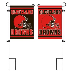 Evergreen Garden Flag Embossed Suede, Cleveland Browns Double Sided Indoor Outdoor Decor 18" x 12.5" - 1 of 1