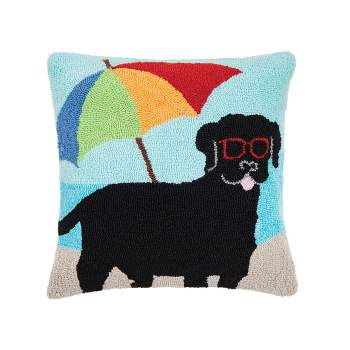 C&F Home Ocean Dog Hooked Throw Pillow