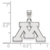 Black Bow Jewelry 10k White Gold Minnesota Golden Gophers NCAA Small Pendant - 2 of 3