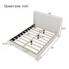 NicBex Queen Upholstered Bed Frame with Boucle Wingback Headboard,Platform Bed Frame with Round Wooden Legs,No Box Spring Needed,Easy Assembly,Cream - 3 of 4