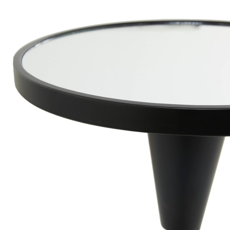 Contemporary Metal Mirrored Accent Table Black - Olivia &#38; May, 3 of 6