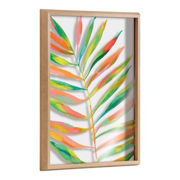 18" x 24" Blake Palma Framed Printed Glass by Jessi Raulet of Ettavee Natural - Kate & Laurel All Things Decor