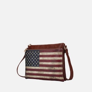MKF Collection Madeline Printed Flag Vegan Leather Crossbody Bag by Mia K - 1 of 4
