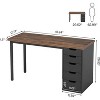 Tribesigns Computer Desk with 5 Drawers, 47 inches Modern Simple Home Office Desk Study Writing Table for Small Spaces - 3 of 4