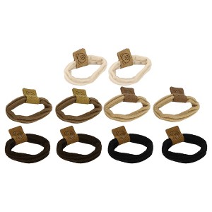 Unique Bargains Women's Classic Small Bears Hair Rubber Bands Assorted Color 10 Pcs - 1 of 3
