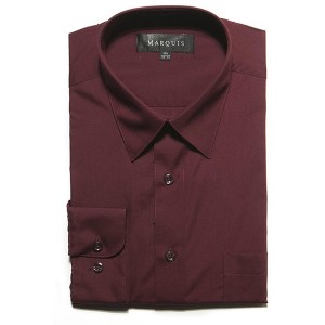 Marquis Men's Long Sleeve Regular Fit Big & Tall Size Dress Shirt - 1 of 3