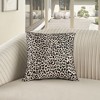 Mina Victory Sofia Jaquard Leopard Velvet 18" x 18" Black Indoor Throw Pillow - 2 of 4