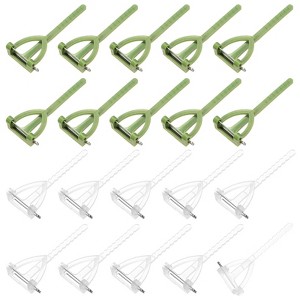 Unique Bargains Plastic Triangle Corsage Buttonhole Safety Pin Green White - 1 of 4
