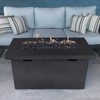 Mondawe Charcoal 25" H x 42" W Fiber Reinforced Concrete Propane Outdoor Multifunctional Fire Pit Table - 2 of 4