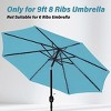 9' Patio Umbrella Replacement Canopy Outdoor Table Market Yard Umbrella Replacement Top Cover,Dark Blue - 3 of 4