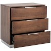 Brylin 3 Drawer Nightstand - Dark Walnut - Safavieh - 3 of 4