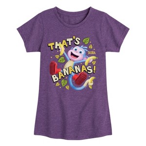 Girls' - Dora the Explorer - Thats Bananas Fitted Short Sleeve Graphic T-Shirt - 1 of 4