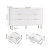 Nasitip 7 Drawer Dresser for Bedroom, Modern Wood Storage Dresser Organizer with Gold Metal Handles & Anti-Tipping Device for Hallway, Entryway - 3 of 4