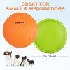 Prime Pets Dog Frisbees, 2Pcs 7 in Dog Flying Disc Saucer, Durable Dog Toys, Orange and Green - 2 of 4