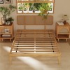 FUFU&GAGA Classic Solid Wood Queen Bed Platform Bed: High - Load Capacity & Chic Geometric Design - 3 of 4