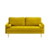 65'' Velvet Minimalist Loveseat Sofa with Metal Legs, Includes Cushions, Suitable for Living Room or Bedroom - 2 of 4