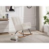 NicBex Boucle Fabric Glider Rocking Chair,Upholstered Nursery Rocking Chair with High Backrest,Cozy Rocking Chair,Nursing Chair for Bedroom - 2 of 4