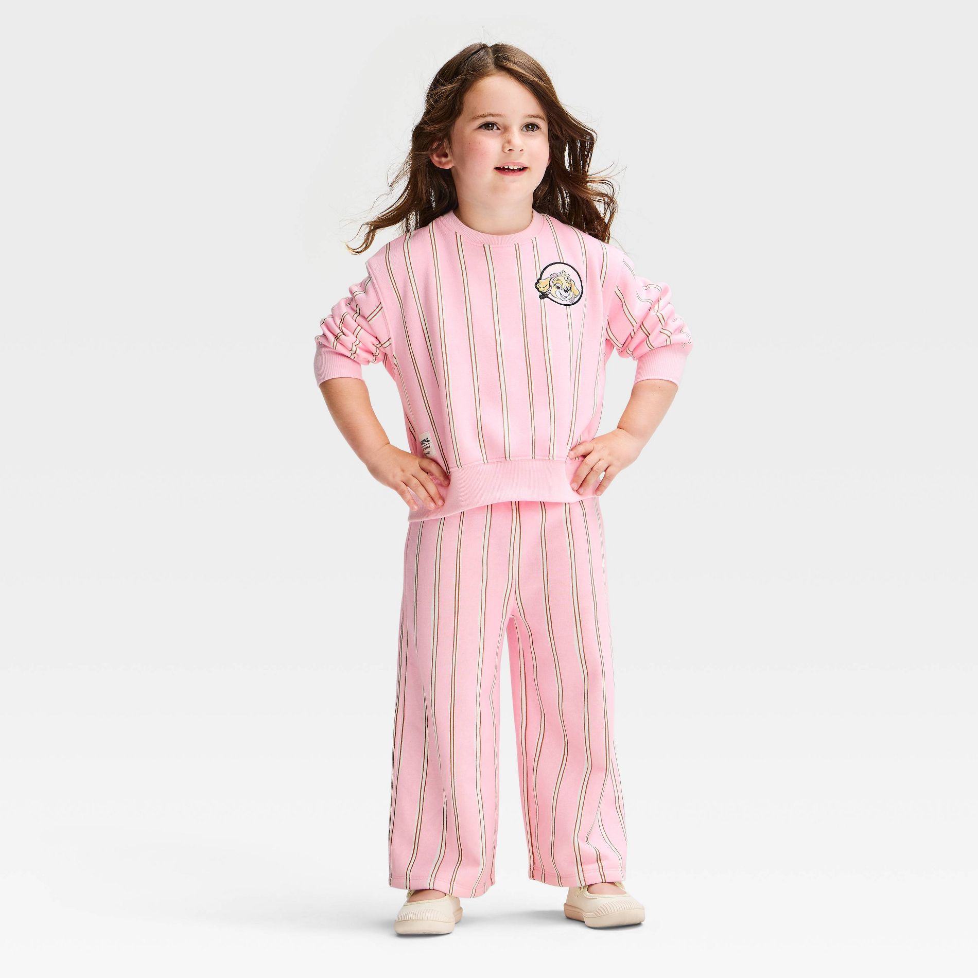 Toddler Girls' 2pc Paw Patrol Skye Sweatshirt and Pants Set - Pink