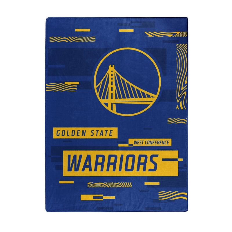NBA Golden State Warriors Digitized 60 x 80 Raschel Throw Blanket, 1 of 4