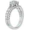 Pompeii3 1 1/4Ct Cushion Halo Diamond Engagement Wedding Ring Set in White or Yellow Gold - Size 5 - 3 of 4