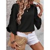 Clearlove 3/4 Length Sleeve Womens Tops Dressy Casual Blouses Crewneck Ruffle Sleeve Shirts Spring Outfits Business Work Tops - 2 of 4