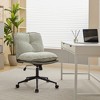 360° Rolling Swive Elegant Design Computer Chair Oversize Seat Cirss Cross Chair with Wheels - 2 of 4