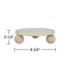 Dahlia Studios Elin 8 3/4" Wide Matte Cream Round Decorative Tray - 4 of 4