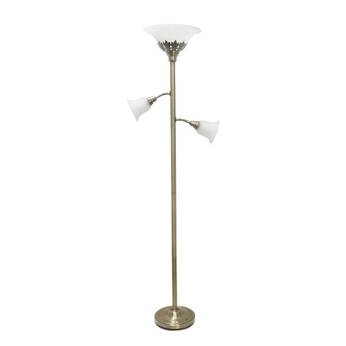 Torchiere Floor Lamp With 2 Reading, 2 Light Torchiere Floor Lamp