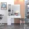 Salon Station Cabinet, Barber Shop Storage Unit with Drawer and Hair Dryer Holder for Beauty Salon or Home – The Pop Home - 2 of 4