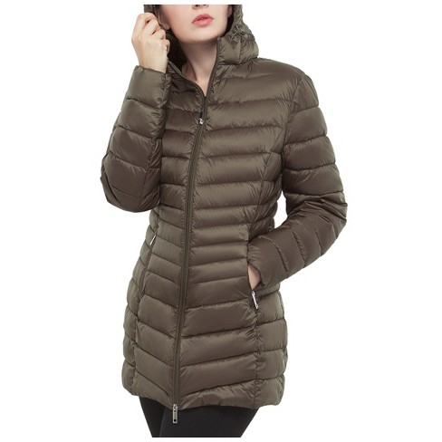 Women's olive hotsell puffer coat