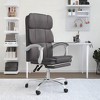 vidaXL Reclining Office Chair in Gray Faux Leather - Modern Design, Lying Down Feature, Armrest, Foam Filling - 2 of 4