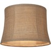Springcrest Set of 2 Softback Drum Lamp Shades Natural Burlap Medium 12" Top x 14" Bottom x 10" High Spider Harp Finial Fitting - 3 of 4