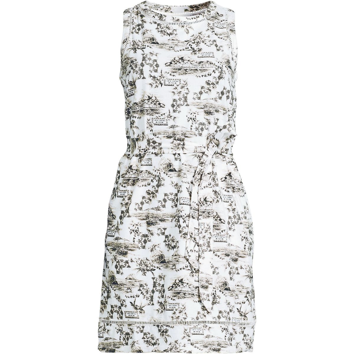 Lands' End Women's Cotton Jersey Crew Neck Sleeveless Shift Dress - thumbnail 8