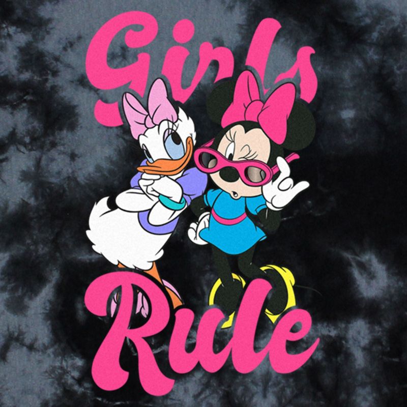 Junior's Women Mickey & Friends Retro Daisy and Minnie Girls Rule T-Shirt, 2 of 5