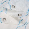 Kate Aurora Blue, White & Frosted Clear Moroccan Medallion Peva Vinyl Eco Friendly Shower Curtain - Standard Size - 4 of 4