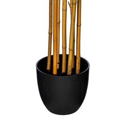 6 ft Green Bamboo Tree with Black Pot