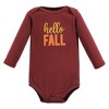 Hudson Baby Infant Girl Cotton Long-Sleeve Bodysuits, Hello Fall - 3 of 4