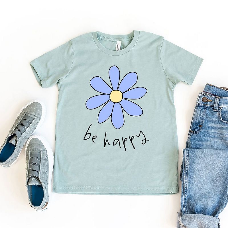 The Juniper Shop Be Happy Flower Youth Short Sleeve Tee, 2 of 3