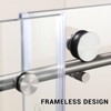 Sliding Glass Shower Door, Sliding Bathroom Door, Glass Shower Doors for Walk in Shower, Waterproof Seal&Easy Installation,10mm Tempered-Glass - 3 of 4
